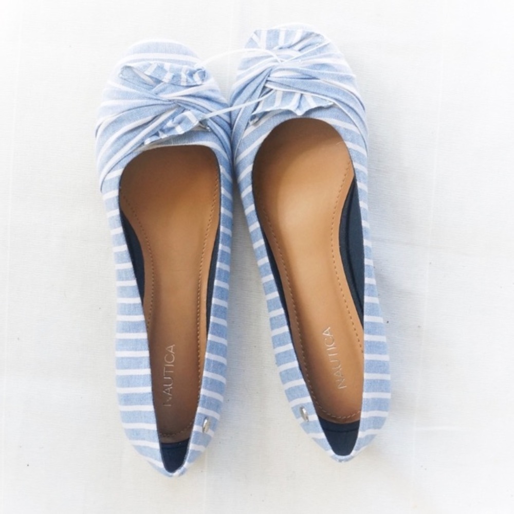 Nautica Striped Ballet Flats